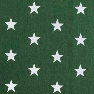 Cotton fabric Stars dark green