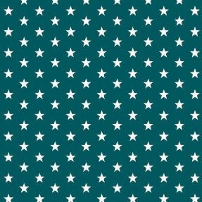 Cotton fabric Petit stars petrol