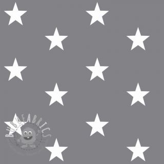 Tessuto di cotone Stars grey