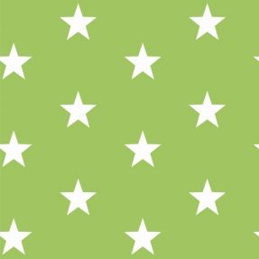 Cotton fabric Stars lime