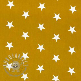 Tessuto di cotone Stars ochre