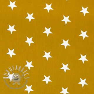 Tessuto di cotone Stars ochre