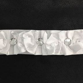 Satin ribbons Crystal white