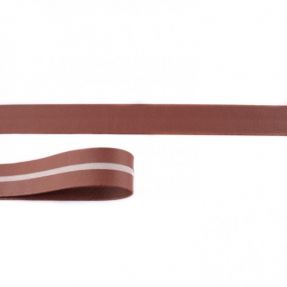 Bias binding imitation leather brown