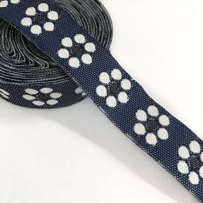 Ribbons Jeans flowers dark blue