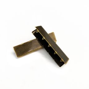 Metal Webbing End Clip 40 mm messing