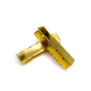 Metal Webbing End Clip 40 mm gold