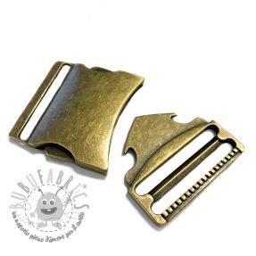 Fibbia a tre denti in metallo 40 mm messing