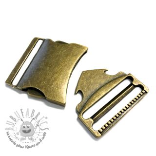 Fibbia a tre denti in metallo 40 mm messing