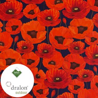 Outdoor decoration fabric teflon POPPY GARDEN