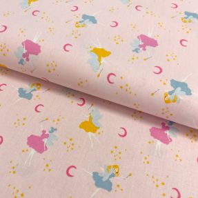 Cotton fabric GOTS Magical night light rose