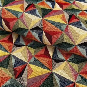 Decoration fabric GOBELIN Colourful triangles