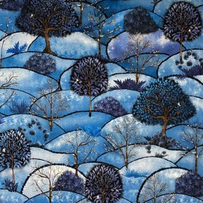 Decoration fabric Forest hill winter digital print