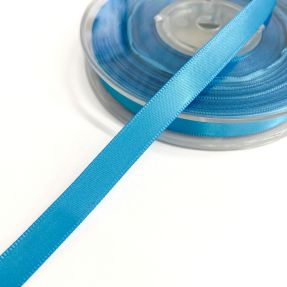 Satin ribbon double face 9 mm aqua