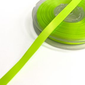 Satin ribbon double face 9 mm neon yellow