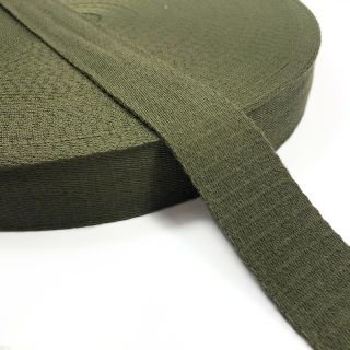 Cotton webbing 4 cm camo green