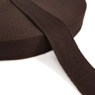 Cotton webbing 4 cm dark mocha