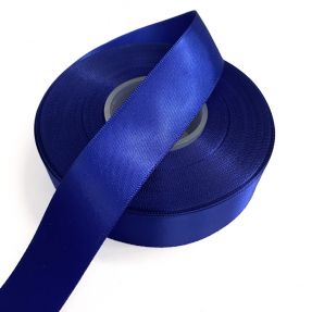 Satin ribbon double face 25 mm cobalt