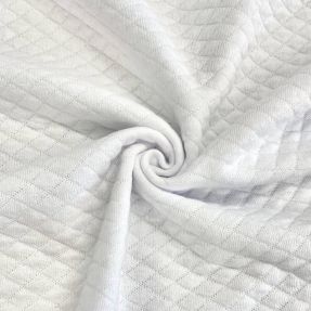 Stepped sweat fabric white