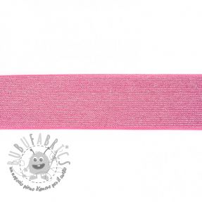 Elastico liscio 5 cm glitter fuchsia