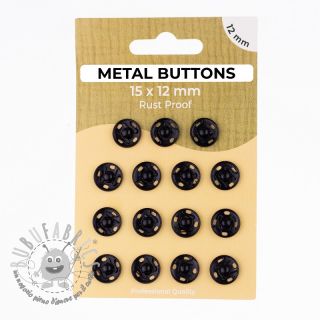 Bottone a pressione METAL 12 mm black