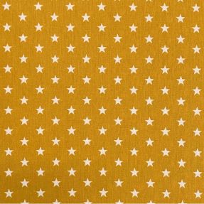 Cotton fabric Petit stars ochre