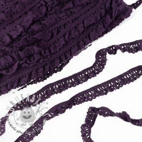 Pizzo di cotone elastico violet