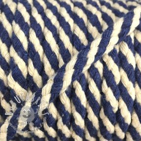 Cordino di cotone 5 mm blue ecru