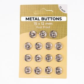 Snap fasteners METAL 12 mm silver