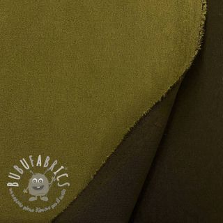 Tessuto scamosciato stretch army green