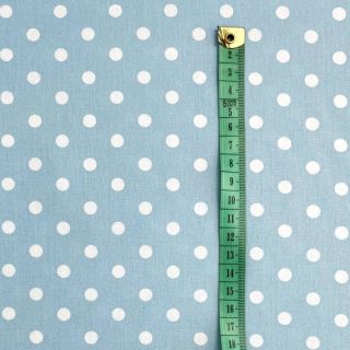 Cotton fabric Dots light blue