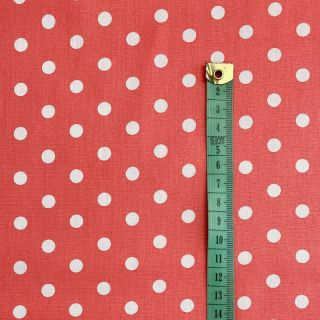 Cotton fabric Dots coral