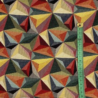 Decoration fabric GOBELIN Colourful triangles