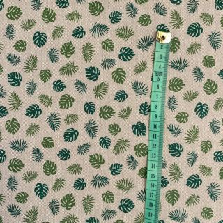 Decoration fabric Linenlook premium Jungle Leaf Monstera