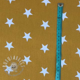 Tessuto di cotone Stars ochre