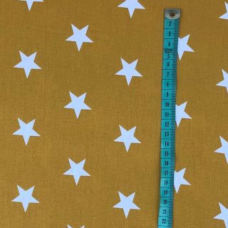 Cotton fabric Stars dark green