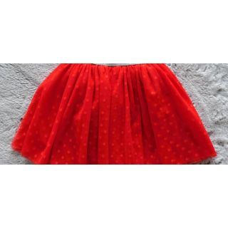 Tulle netting SPOT red