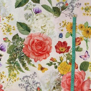 Outdoor decoration fabric TEFLON ROSE GARDEN