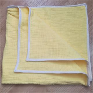 Double gauze/muslin soft yellow GOTS