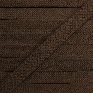 Cotton cord flat 17 mm dark mocha