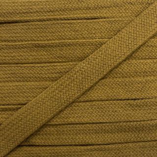 Cotton cord flat 17 mm golden brown