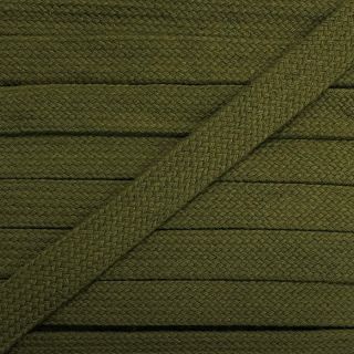 Cotton cord flat 17 mm camo green