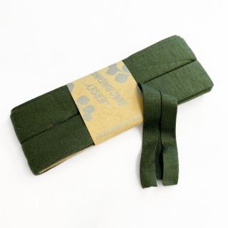 Bias binding elastic viscose - 3 m army