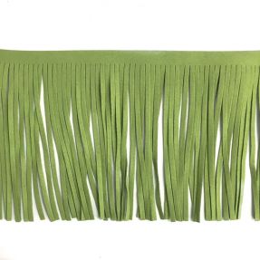 Tassels 12 cm suede lime