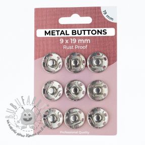 Bottone a pressione METAL 19 mm silver