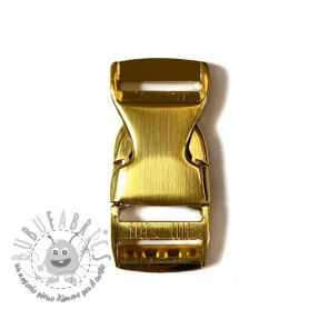 Fibbia a tre denti in metallo 25 mm gold