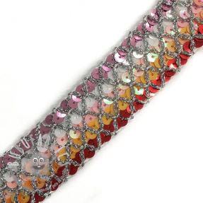 Nastro Sequin MULTI red