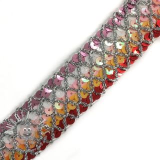 Nastro Sequin MULTI red