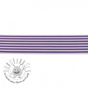 Elastico liscio 4 cm Stripe purple