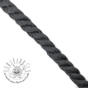 Cordino di cotone ritorto 2,5 cm dark grey